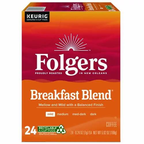 Folgers® Breakfast Blend Coffee K-Cups, 24/Box