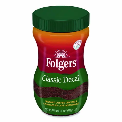 Folgers® Classic Decaf Instant Coffee, 8 oz Jar
