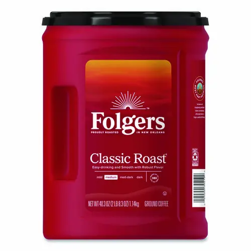 Folgers® Classic Roast Ground Coffee, Classic Roast, 40.3 oz Canister