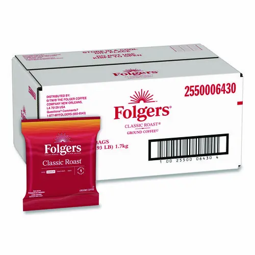Folgers® Classic Roast Ground Coffee Fraction Pack, 1.5 oz, 42/Carton