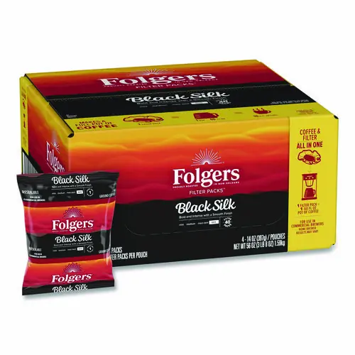 Folgers® Coffee Filter Packs, Black Silk, 1.4 oz, 40 Packs/Carton