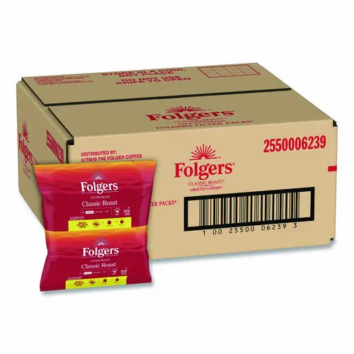 Folgers® Coffee Filter Packs, Classic Roast, 0.9 oz, 10 Filters per Pack, 4 Packs per Carton