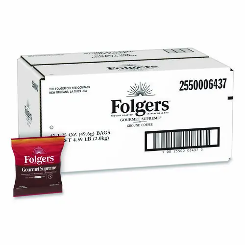 Folgers® Simply Gourmet™ Gourmet Supreme Ground Coffee, Fraction Pack, 42 Packs/Carton