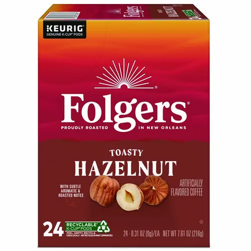 Folgers® Toasty Hazelnut Coffee K-Cups, 24/Box