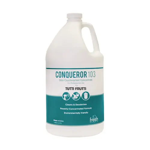 Fresh Products Conqueror 103 Odor Counteractant Concentrate, Tutti-Frutti, 1 gal Bottle, 4/Carton