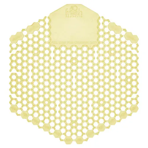 Fresh Products Wave 3D Urinal Deodorizer Screen, Citrus Scent, Yellow, 10/Box