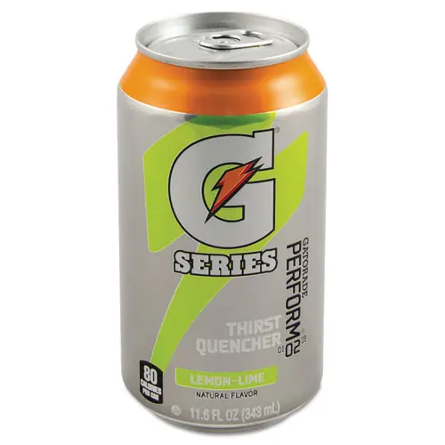 Gatorade® Thirst Quencher, Lemon-Lime, 11.6 oz Cans, 24/Carton