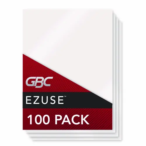 GBC® EZUse Thermal Laminating Pouches, 5 mil, 9" x 14.5", Gloss Clear, 100/Box
