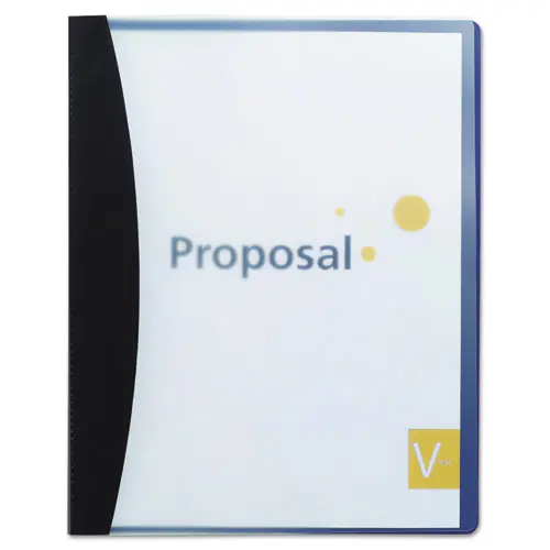 GBC® Report Cover with Hidden Swing Clip, Frosted/Black, 8.5 x 11