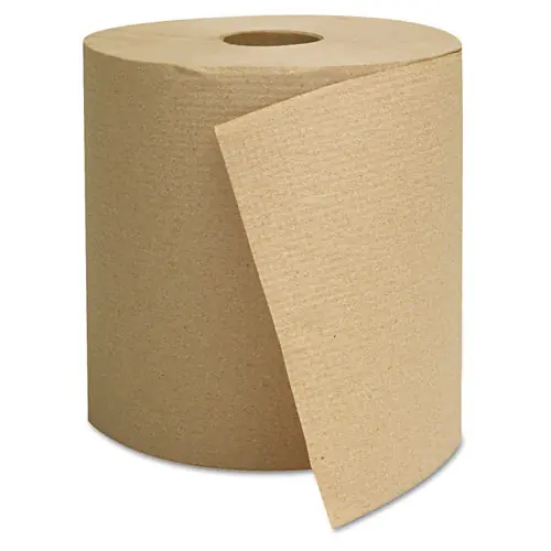 GEN Hardwound Roll Towels, 1-Ply, 8" x 800 ft, Brown, 6 Rolls/Carton