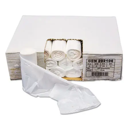 GEN High Density Can Liners, 24 x 21, 7-Gal, Clear