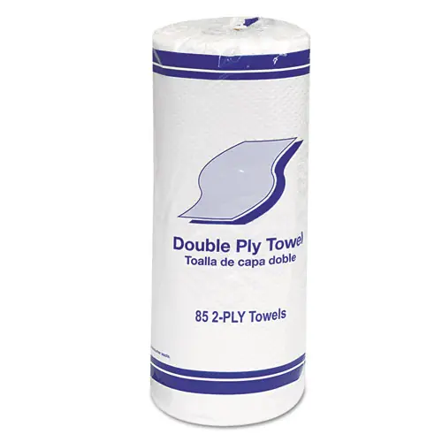 GEN Kitchen Roll Towels, 2-Ply, White, 85 Sheets Per Roll, 30 Rolls Per Carton