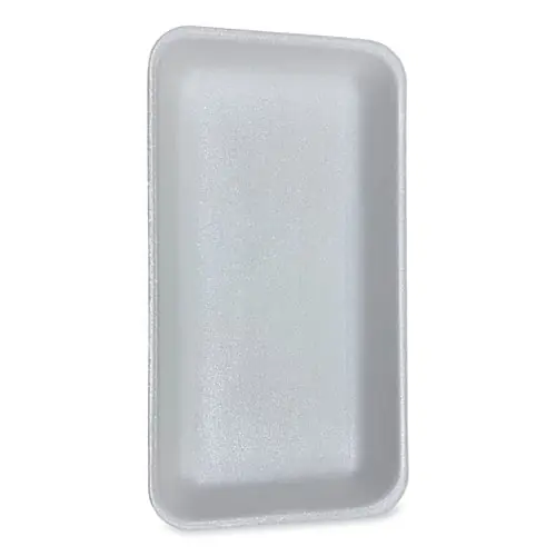 GEN Meat Trays, #15P, 14.44 x 7.88 x 1.37, White, Foam, 200/Carton