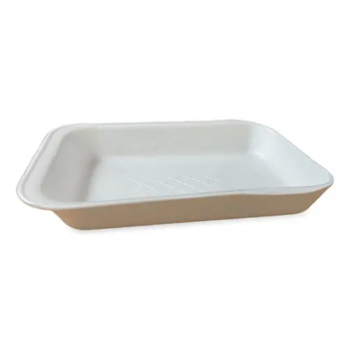 GEN Meat Trays, #2D, 8.56 x 6.1 x 1.2, White, Foam, 500/Carton