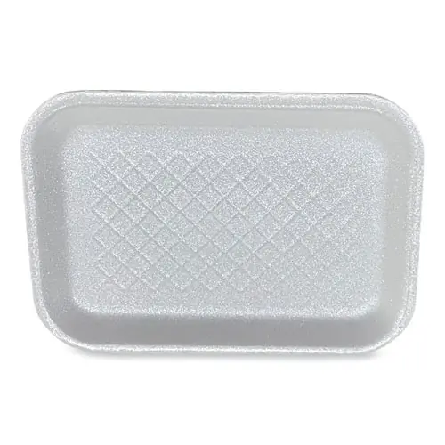 GEN Meat Trays, #2S, 8.5 x 6 x 0.7, White, Foam, 500/Carton