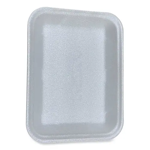 GEN Meat Trays, #4D, 9.47 x 7.12 x 1.32, White, Foam, 500/Carton