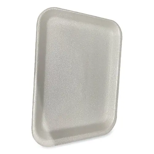 GEN Meat Trays, #4S, 9.5 x 7.25 x 0.5, White, Foam, 500/Carton