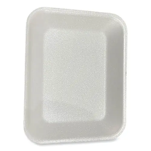 GEN Meat Trays #8P - 200/Carton - White Foam - 10.8" x 8.82" x 1.5"