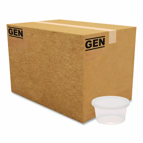 GEN Plastic Deli Container with Lid, 12 oz, Clear, Plastic, 240/Carton