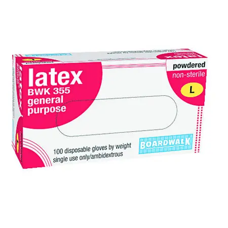 Gen-purp Ltx Glove LG 4-5 mil Rl Cuff Nat 100