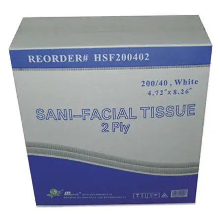 GEN Sani 2-Ply White Facial Tissue 40 Sheet/Box