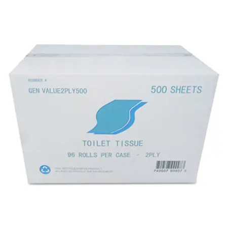 GEN Standard Small Roll 2-Ply White Bath Tissue
