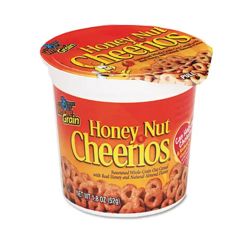 General Mills Honey Nut Cheerios Cereal, Single-Serve 1.8 oz Cup, 6/Pack