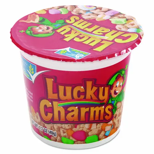 General Mills Lucky Charms Cereal, Single-Serve 1.73 oz Cup, 6/Box