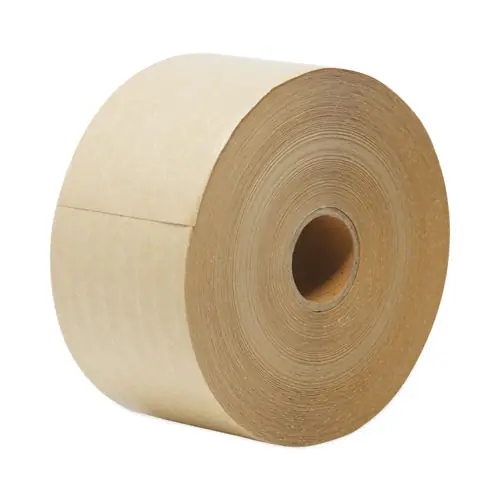 General Supply Glass-Fiber Reinforced Gummed Kraft Sealing Tape, 3" Core, 3" x 450 ft, Brown, 10/Carton