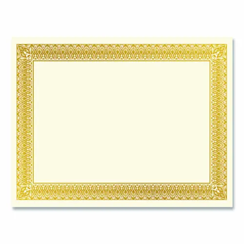 Geographics® Award Certificates, Ivory with Elegant Gold Border, 8.5" x 11", 15/Pack