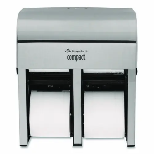 Georgia Pacific® Professional Compact Quad Vertical 4-Roll Coreless Dispenser, Stainless Steel