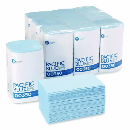 Georgia Pacific® Professional Two-Ply Singlefold Auto Care Paper Wipers, Blue, 250/Pack, 9 Packs/Carton