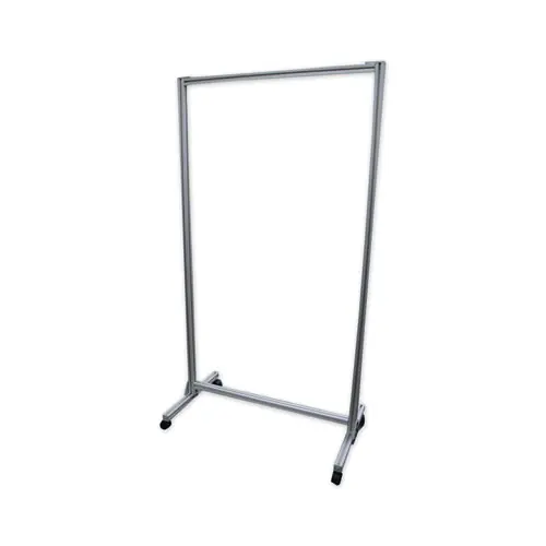 Ghent Acrylic Mobile Divider, Clear, 38.5"W x 23.75"D x 74.19"H
