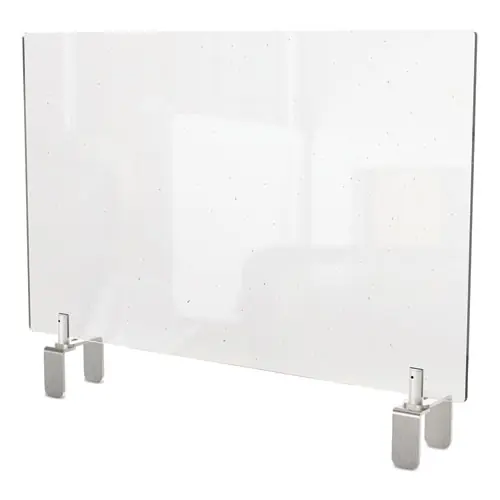Ghent Clear Partition Extender with Attached Clamp, Thermoplastic Sheeting