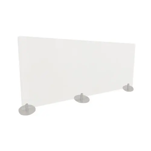 Ghent Desktop Free Standing Acrylic Protection Screen, Frosted, 59" x 5" x 24"