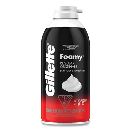 Gillette® Foamy Shave Cream, Original Scent, 11 oz Aerosol Spray, 12/Carton