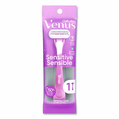 Gillette® Venus Sensitive Sensible Razors, 3 Blades, 36/Carton