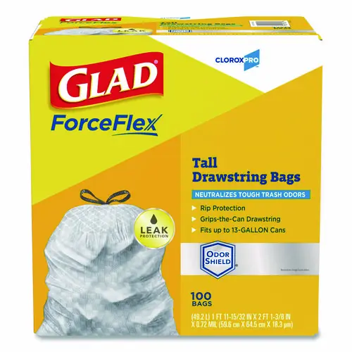 Glad® CloroxPro® ForceFlex™ Tall Kitchen Drawstring Trash Bags