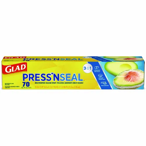 Glad® Press'n Seal Food Plastic Wrap, 70 sq ft, 12/Carton