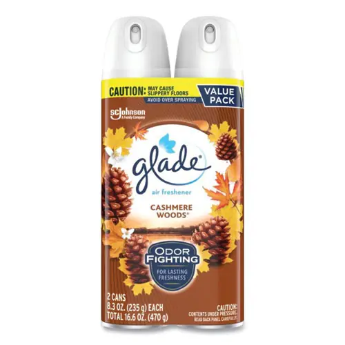 Glade® Air Freshener, Cashmere Woods, 8.3 oz, 3/Carton