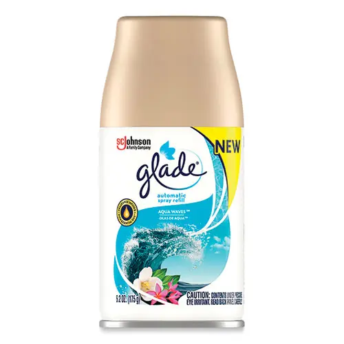 Glade® Automatic Air Freshener, Aqua Waves, 6.2 oz, 4/Carton