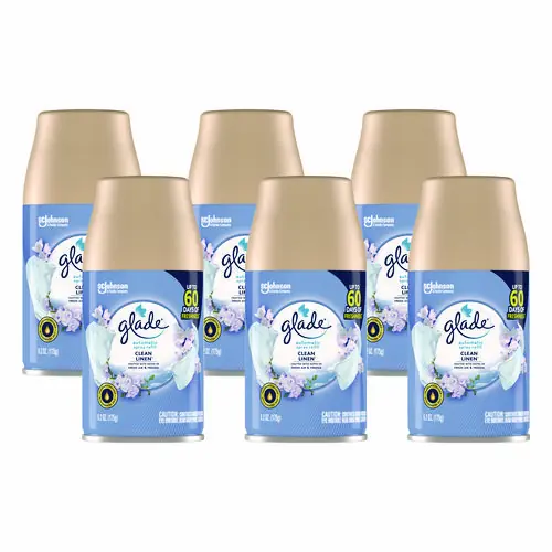 Glade® Automatic Air Freshener, Clean Linen, 6.2 oz, 6/Carton