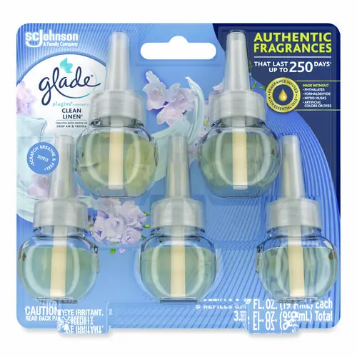 Glade® Plugins Scented Oil Refill, Clean Linen, 0.67 oz, 5/Pack