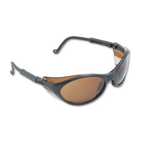 Uvex Bandit Safety Glasses, Black Frame, Espresso Lens