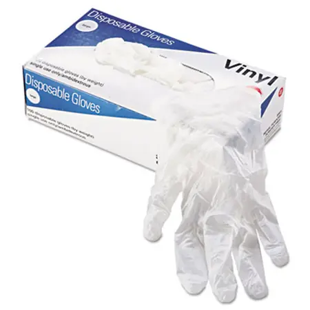Glove Vinyl Disposable General Purpose Powder Free Large