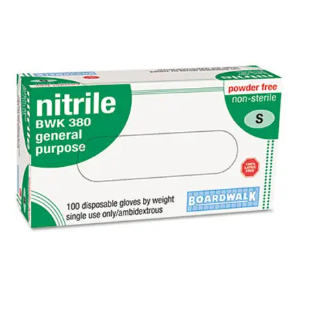 Disposable Nitrile Gloves, Small, Blue