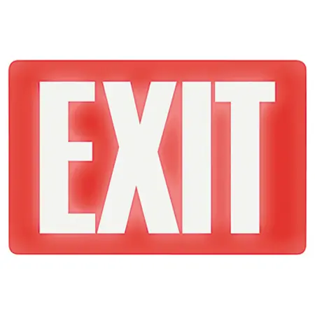 Glow In the Dark Exit Sign