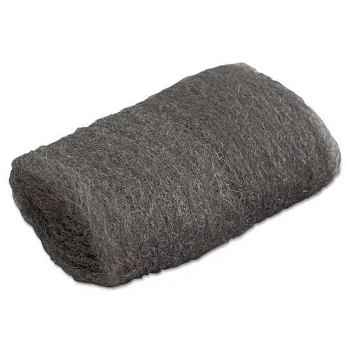 GMT Industrial-Quality Steel Wool Hand Pads, #00 Very Fine, Steel Gray