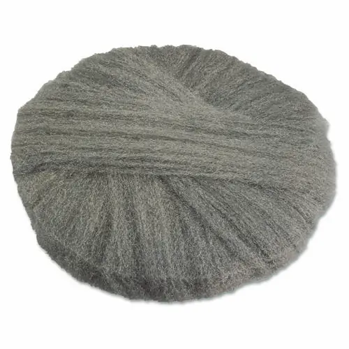 GMT Radial Steel Wool Pads, Grade 2 (Coarse), 20" Diameter, Gray, 12/Carton