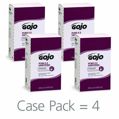 GOJO® E2 Sanitizing Lotion Soap with PCMX Refill, For Pro TDX Dispenser, Fragrance-Free, 2,000 mL
